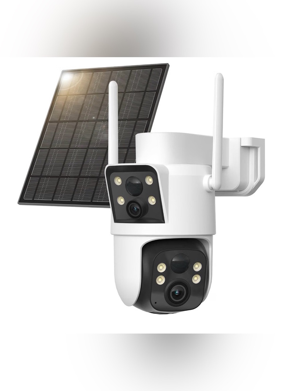 Dual Lens Solar Security Camera 2K 360 PTZ Fixed 8000mAh PIR IP66 WiFi